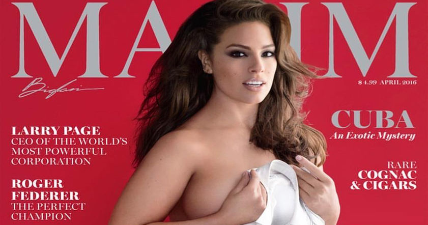 На обложке Maxim впервые появилась модель plus-size Эшли Грейам (Ashley Graham)