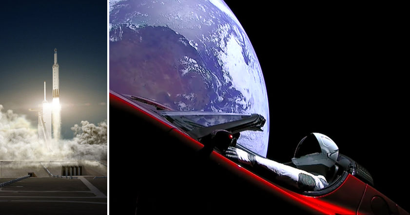 Компания SpaceX успешно осуществила первый испытательный запуск тяжелой ракеты-носителя Falcon Heavy