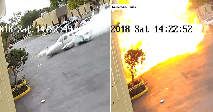 Во Флориде самолет врезался в здание центра терапии для детей